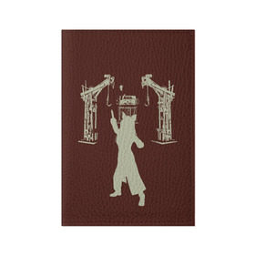 Обложка для паспорта матовая кожа с принтом Amanda Young | DBD в Санкт-Петербурге, натуральная матовая кожа | размер 19,3 х 13,7 см; прозрачные пластиковые крепления | amanda young | dbd | dead by daylight | pig | saw | дбд | пила | свинья