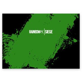 Поздравительная открытка с принтом RAINBOW SIX SIEGE в Санкт-Петербурге, 100% бумага | плотность бумаги 280 г/м2, матовая, на обратной стороне линовка и место для марки
 | cybersport | esports | pro league | r6 | rainbow | rainbow six | siege | six | армия | боевик | военные | война | игры | киберспорт | логотип | оперативники | радуга | шутер