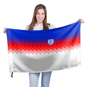 Флаг 3D с принтом Англия тренировочная форма ЧМ-2018 в Санкт-Петербурге, 100% полиэстер | плотность ткани — 95 г/м2, размер — 67 х 109 см. Принт наносится с одной стороны | англия | сборная англии | тренировочная форма | футбол | чемпионат мира по футболу