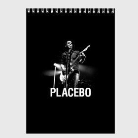 Скетчбук с принтом Placebo в Санкт-Петербурге, 100% бумага
 | 48 листов, плотность листов — 100 г/м2, плотность картонной обложки — 250 г/м2. Листы скреплены сверху удобной пружинной спиралью | placebo | альтернативный | брайан молко | инди | индирок | плацебо | рок