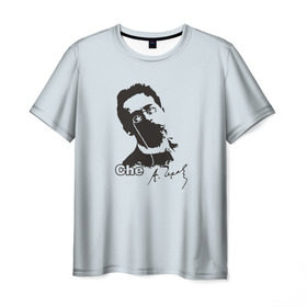 Мужская футболка 3D с принтом Че - Чехов в Санкт-Петербурге, 100% полиэфир | прямой крой, круглый вырез горловины, длина до линии бедер | антон павлович | литература | писатель | революция