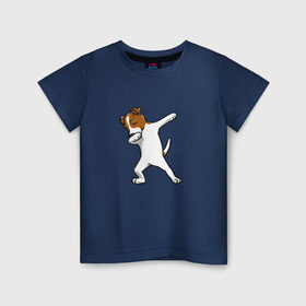 Детская футболка хлопок с принтом джек победитель в Санкт-Петербурге, 100% хлопок | круглый вырез горловины, полуприлегающий силуэт, длина до линии бедер | джек | джек рассел | рассел | терьер