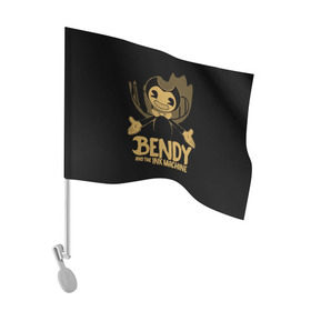 Флаг для автомобиля с принтом Bendy and the ink machine (20) в Санкт-Петербурге, 100% полиэстер | Размер: 30*21 см | bendy | bendy and the ink machine | game | horror | ink | machine | trend | video game