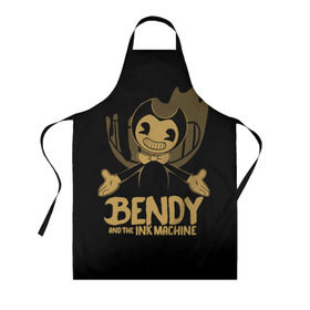 Фартук 3D с принтом Bendy and the ink machine (20) в Санкт-Петербурге, 100% полиэстер | общий размер — 65 х 85 см, ширина нагрудника — 26 см, горловина — 53 см, длина завязок — 54 см, общий обхват в поясе — 173 см. Принт на завязках и на горловине наносится с двух сторон, на основной части фартука — только с внешней стороны | bendy | bendy and the ink machine | game | horror | ink | machine | trend | video game