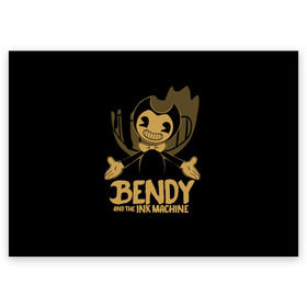 Поздравительная открытка с принтом Bendy and the ink machine (20) в Санкт-Петербурге, 100% бумага | плотность бумаги 280 г/м2, матовая, на обратной стороне линовка и место для марки
 | Тематика изображения на принте: bendy | bendy and the ink machine | game | horror | ink | machine | trend | video game