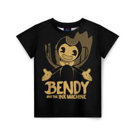 Детская футболка 3D с принтом Bendy and the ink machine (20) в Санкт-Петербурге, 100% гипоаллергенный полиэфир | прямой крой, круглый вырез горловины, длина до линии бедер, чуть спущенное плечо, ткань немного тянется | bendy | bendy and the ink machine | game | horror | ink | machine | trend | video game