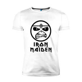 Мужская футболка премиум с принтом Iron Maiden в Санкт-Петербурге, 92% хлопок, 8% лайкра | приталенный силуэт, круглый вырез ворота, длина до линии бедра, короткий рукав | iron maiden | адриан смит | айран | айрон | группа | дэйв мюррей | железная дева | ирон | майден | мейд | мейден | метал | мрачный | музыка | песни | рок | стив харрис | тяжелый | хеви | хевиметал