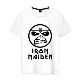 Мужская футболка хлопок с принтом Iron Maiden в Санкт-Петербурге, 100% хлопок | прямой крой, круглый вырез горловины, длина до линии бедер, слегка спущенное плечо. | iron maiden | адриан смит | айран | айрон | группа | дэйв мюррей | железная дева | ирон | майден | мейд | мейден | метал | мрачный | музыка | песни | рок | стив харрис | тяжелый | хеви | хевиметал