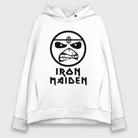 Женское худи Oversize хлопок с принтом Iron Maiden в Санкт-Петербурге, френч-терри — 70% хлопок, 30% полиэстер. Мягкий теплый начес внутри —100% хлопок | боковые карманы, эластичные манжеты и нижняя кромка, капюшон на магнитной кнопке | iron maiden | адриан смит | айран | айрон | группа | дэйв мюррей | железная дева | ирон | майден | мейд | мейден | метал | мрачный | музыка | песни | рок | стив харрис | тяжелый | хеви | хевиметал