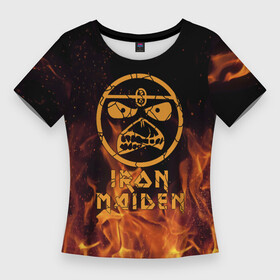 Женская футболка 3D Slim с принтом Iron Maiden в Санкт-Петербурге,  |  | iron maiden | адриан смит | айран | айрон | группа | дэйв мюррей | железная дева | ирон | майден | мейд | мейден | метал | мрачный | музыка | песни | рок | стив харрис | тяжелый | хеви | хевиметал