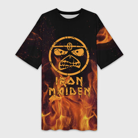 Платье-футболка 3D с принтом Iron Maiden в Санкт-Петербурге,  |  | iron maiden | адриан смит | айран | айрон | группа | дэйв мюррей | железная дева | ирон | майден | мейд | мейден | метал | мрачный | музыка | песни | рок | стив харрис | тяжелый | хеви | хевиметал