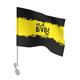 Флаг для автомобиля с принтом Borussia Dortmund FC в Санкт-Петербурге, 100% полиэстер | Размер: 30*21 см | 09 | bvb | heja | боруссия | германия | дортмунд | клуб | фк | футбол | футбольный