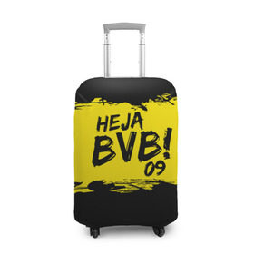 Чехол для чемодана 3D с принтом Borussia Dortmund FC в Санкт-Петербурге, 86% полиэфир, 14% спандекс | двустороннее нанесение принта, прорези для ручек и колес | 09 | bvb | heja | боруссия | германия | дортмунд | клуб | фк | футбол | футбольный