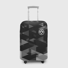 Чехол для чемодана 3D с принтом Borussia Geometry Sport в Санкт-Петербурге, 86% полиэфир, 14% спандекс | двустороннее нанесение принта, прорези для ручек и колес | боруссия | дортмунд