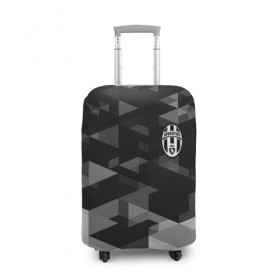 Чехол для чемодана 3D с принтом Juventus Geometry Sport в Санкт-Петербурге, 86% полиэфир, 14% спандекс | двустороннее нанесение принта, прорези для ручек и колес | 