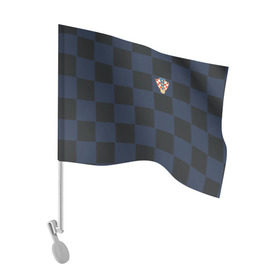 Флаг для автомобиля с принтом Хорватия форма гостевая 2018 в Санкт-Петербурге, 100% полиэстер | Размер: 30*21 см | 