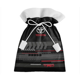 Подарочный 3D мешок с принтом Toyota 1 в Санкт-Петербурге, 100% полиэстер | Размер: 29*39 см | Тематика изображения на принте: car | toyota | абстракция | авто | графика | дизайн | полосы | протектор | пунктир | след шин | тойота