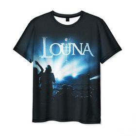 Мужская футболка 3D с принтом Louna в Санкт-Петербурге, 100% полиэфир | прямой крой, круглый вырез горловины, длина до линии бедер | louna | лусинэ геворкян