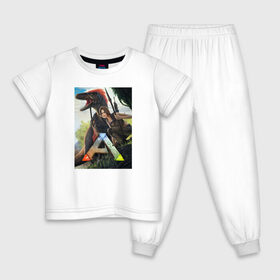 Детская пижама хлопок с принтом Ark Survival Evolved в Санкт-Петербурге, 100% хлопок |  брюки и футболка прямого кроя, без карманов, на брюках мягкая резинка на поясе и по низу штанин
 | арк