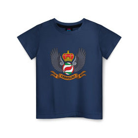 Детская футболка хлопок с принтом Haikyuu!! Волейбол!! в Санкт-Петербурге, 100% хлопок | круглый вырез горловины, полуприлегающий силуэт, длина до линии бедер | emblem | haikyuu | karasuno | волейбол | вороны | карасуно | корона | крылья | эмблема