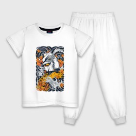 Детская пижама хлопок с принтом Gundam Love в Санкт-Петербурге, 100% хлопок |  брюки и футболка прямого кроя, без карманов, на брюках мягкая резинка на поясе и по низу штанин
 | gundam