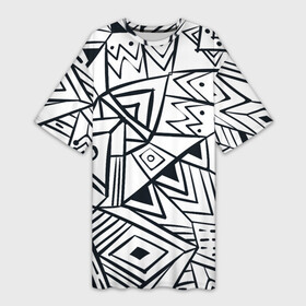 Платье-футболка 3D с принтом Boho Style 1 в Санкт-Петербурге,  |  | Тематика изображения на принте: абстракция | арт | линии | рисунок | узор | фигуры | этника