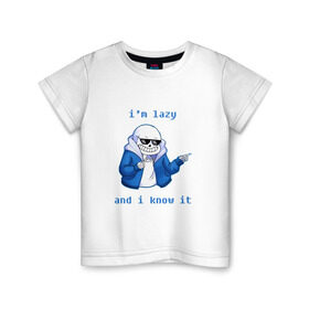 Детская футболка хлопок с принтом Sans в Санкт-Петербурге, 100% хлопок | круглый вырез горловины, полуприлегающий силуэт, длина до линии бедер | sans | андертейл | подземелье | санс