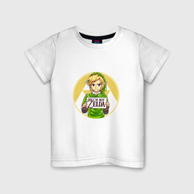 Детская футболка хлопок с принтом The Legend of Zelda в Санкт-Петербурге, 100% хлопок | круглый вырез горловины, полуприлегающий силуэт, длина до линии бедер | legend of zelda | зельда | линк