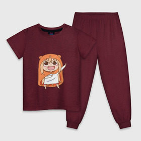 Детская пижама хлопок с принтом Umaru Chan в Санкт-Петербурге, 100% хлопок |  брюки и футболка прямого кроя, без карманов, на брюках мягкая резинка на поясе и по низу штанин
 | anime | аниме | анимэ | умару