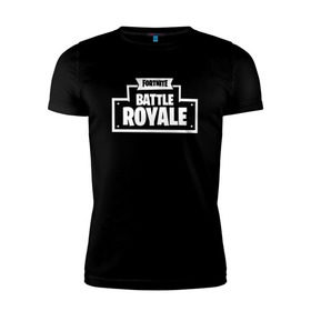 Мужская футболка премиум с принтом Fortnite Battle Royale Logo в Санкт-Петербурге, 92% хлопок, 8% лайкра | приталенный силуэт, круглый вырез ворота, длина до линии бедра, короткий рукав | 
