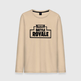 Мужской лонгслив хлопок с принтом Fortnite Battle Royale Logo в Санкт-Петербурге, 100% хлопок |  | 