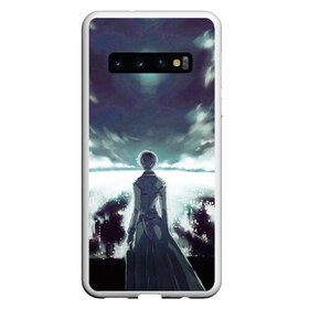 Чехол для Samsung Galaxy S10 с принтом Ken Kaneki в Санкт-Петербурге, Силикон | Область печати: задняя сторона чехла, без боковых панелей | Тематика изображения на принте: anime | ghoul | tokyo | tokyo ghoul | гуль | канеки | кен