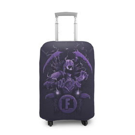 Чехол для чемодана 3D с принтом Raven в Санкт-Петербурге, 86% полиэфир, 14% спандекс | двустороннее нанесение принта, прорези для ручек и колес | battle royale | fortnite | lama | raven | батл рояль | ворон | лама | фортнайт