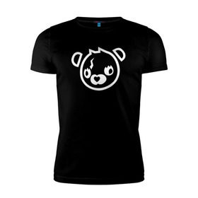 Мужская футболка премиум с принтом Cuddle Bear в Санкт-Петербурге, 92% хлопок, 8% лайкра | приталенный силуэт, круглый вырез ворота, длина до линии бедра, короткий рукав | Тематика изображения на принте: battle royale | fortnite | lama | батл рояль | лама | медведь | фортнайт