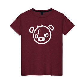 Женская футболка хлопок с принтом Cuddle Bear в Санкт-Петербурге, 100% хлопок | прямой крой, круглый вырез горловины, длина до линии бедер, слегка спущенное плечо | battle royale | fortnite | lama | батл рояль | лама | медведь | фортнайт