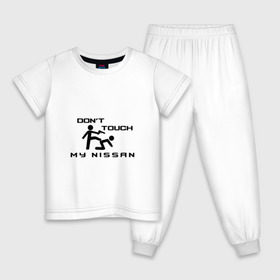 Детская пижама хлопок с принтом Dont touch my Nissan в Санкт-Петербурге, 100% хлопок |  брюки и футболка прямого кроя, без карманов, на брюках мягкая резинка на поясе и по низу штанин
 | Тематика изображения на принте: nissan | машина | ниссан | тачка