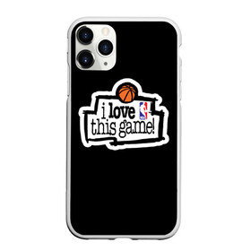 Чехол для iPhone 11 Pro матовый с принтом NBA I love this game в Санкт-Петербурге, Силикон |  | Тематика изображения на принте: basketball | i love this game | nba | баскетбол