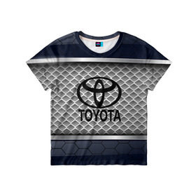 Детская футболка 3D с принтом TOYOTA SPORT в Санкт-Петербурге, 100% гипоаллергенный полиэфир | прямой крой, круглый вырез горловины, длина до линии бедер, чуть спущенное плечо, ткань немного тянется | Тематика изображения на принте: auto | car | toyota | авто | автомобиль | машина