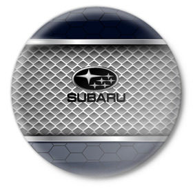 Значок с принтом SUBARU SPORT в Санкт-Петербурге,  металл | круглая форма, металлическая застежка в виде булавки | auto | car | subaru | авто | автомобиль | машина | субару