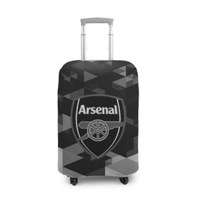 Чехол для чемодана 3D с принтом FC Arsenal sport geometry 2018 в Санкт-Петербурге, 86% полиэфир, 14% спандекс | двустороннее нанесение принта, прорези для ручек и колес | 