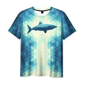 Мужская футболка 3D с принтом Акула в Санкт-Петербурге, 100% полиэфир | прямой крой, круглый вырез горловины, длина до линии бедер | shark | водолаз | гарпун | глубина | дельфин | злость | зубы | кит | кровь | курорт | лето | море | океан | отдых | охота | плавник | пляж | риф | рыба | хищник | челюсти | челюсть
