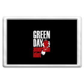 Магнит 45*70 с принтом Green Day American Idiot в Санкт-Петербурге, Пластик | Размер: 78*52 мм; Размер печати: 70*45 | green day | punk rock | билли джо армстронг | панк рок