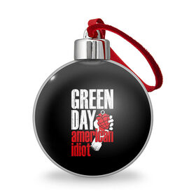 Ёлочный шар с принтом Green Day American Idiot в Санкт-Петербурге, Пластик | Диаметр: 77 мм | green day | punk rock | билли джо армстронг | панк рок