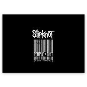 Поздравительная открытка с принтом Slipknot People в Санкт-Петербурге, 100% бумага | плотность бумаги 280 г/м2, матовая, на обратной стороне линовка и место для марки
 | alternative | iowa | metal | nu | slipknot | slipnot | taylor | метал | слипкнот | слипнот