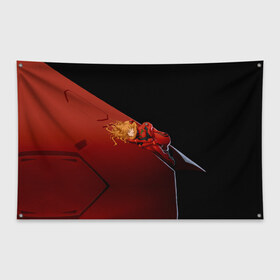 Флаг-баннер с принтом Asuka Langley Soryu в Санкт-Петербурге, 100% полиэстер | размер 67 х 109 см, плотность ткани — 95 г/м2; по краям флага есть четыре люверса для крепления | gehirn | nerv | аска | второе | дитя | ева | евангелион | лэнгли | пилот | сорью
