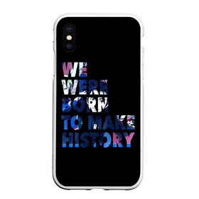 Чехол для iPhone XS Max матовый с принтом We were born to make history в Санкт-Петербурге, Силикон | Область печати: задняя сторона чехла, без боковых панелей | yuri on ice | юри на льду