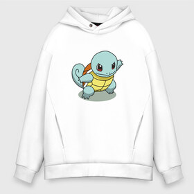 Мужское худи Oversize хлопок с принтом Pokemon squirtle в Санкт-Петербурге, френч-терри — 70% хлопок, 30% полиэстер. Мягкий теплый начес внутри —100% хлопок | боковые карманы, эластичные манжеты и нижняя кромка, капюшон на магнитной кнопке | Тематика изображения на принте: pokemon | squirtle