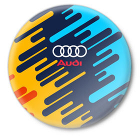 Значок с принтом AUDI SPORT в Санкт-Петербурге,  металл | круглая форма, металлическая застежка в виде булавки | Тематика изображения на принте: abstraction | audi | auto | sport | абстракция | авто | автомобиль | автомобильные | ауди | бренд | логотип | марка | машины | спорт