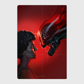 Магнитный плакат 2Х3 с принтом Ripley and Alien в Санкт-Петербурге, Полимерный материал с магнитным слоем | 6 деталей размером 9*9 см | alien | aliens | elleyart | ripley | рипли | чужие | чужой