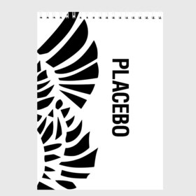 Скетчбук с принтом Placebo в Санкт-Петербурге, 100% бумага
 | 48 листов, плотность листов — 100 г/м2, плотность картонной обложки — 250 г/м2. Листы скреплены сверху удобной пружинной спиралью | placebo | альтернативный | инди | индирок | плацебо | рок
